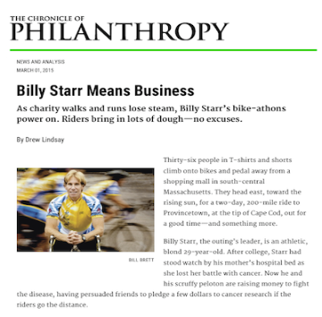 Billy Starr Means Business - The Chronicle of Philanthropy