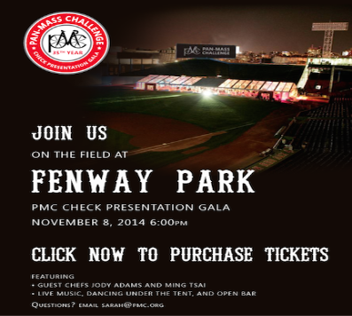 Celebrating 35 years of Riding and Raising Money - Pan-Mass Challenge Check Presentation Gala at Fenway Park - November 8th