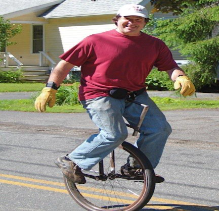 Going the extra mile for the Pan-Mass Challenge by unicycle